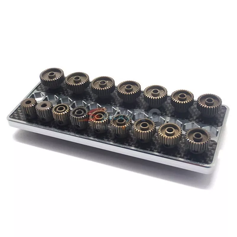 ArrowMax Set of 16 Alu Pinions 64DP with Caddy 21T-36T