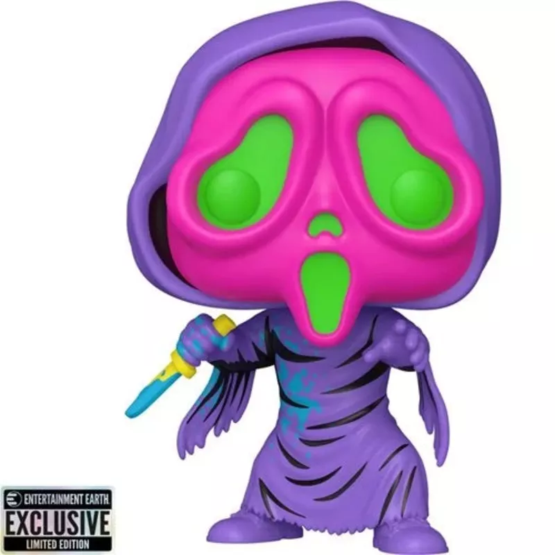 Funko Pop! Movies: Scream - Ghost Face with Knife Black Light #1607 - Entertainment Earth Exclusive